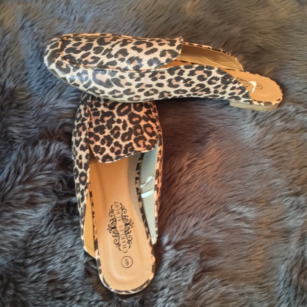 Charles Albert Leopard Print Mules